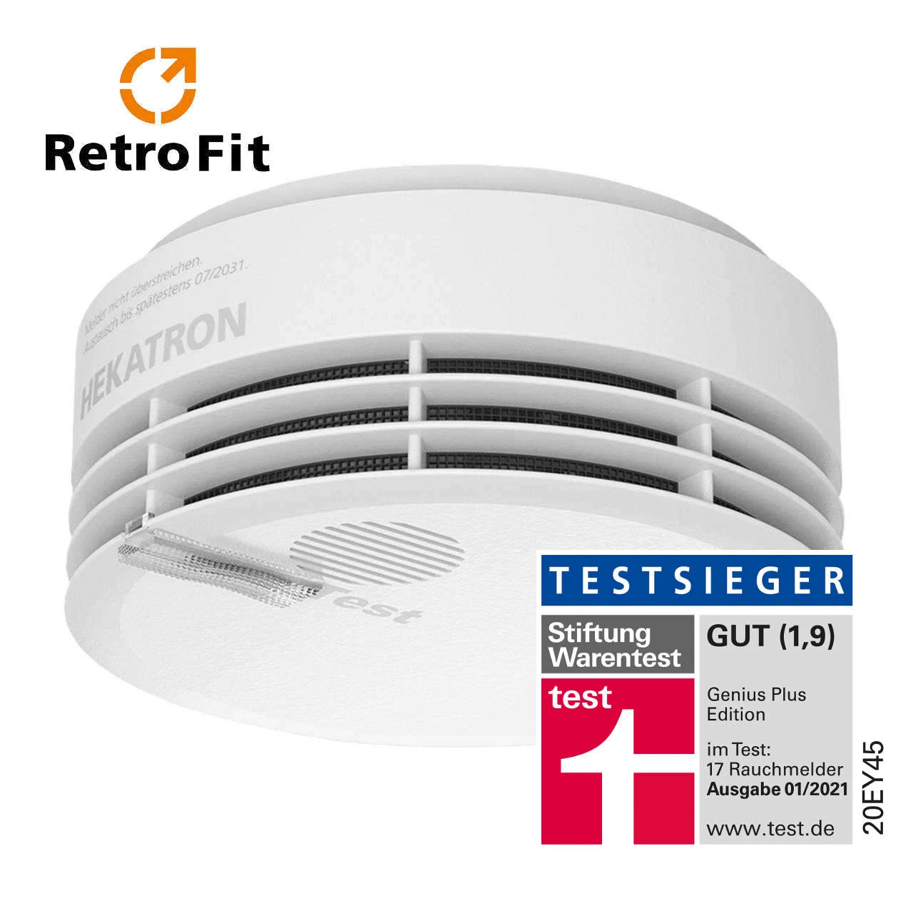 Rauchmelder Hekatron Genius Plus N-A RetroFit Austauschmelder