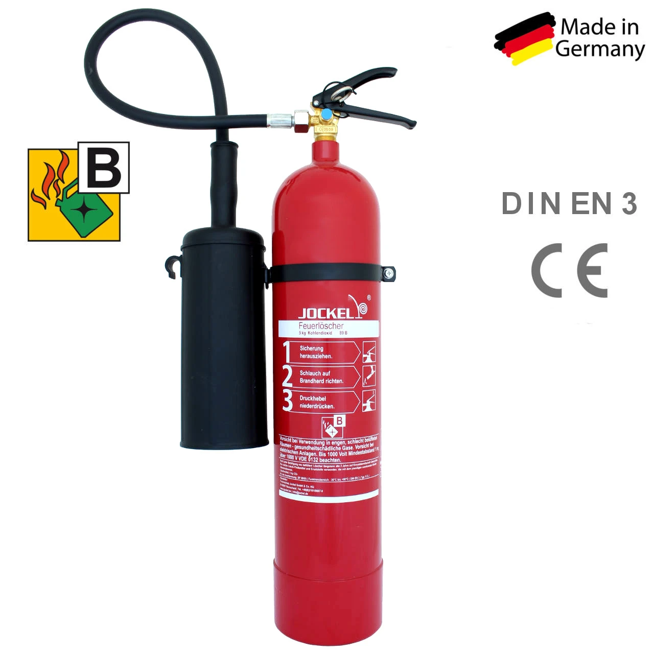 Jockel K 5 J CO2 Kohlendioxid Feuerlöscher 5 Kg