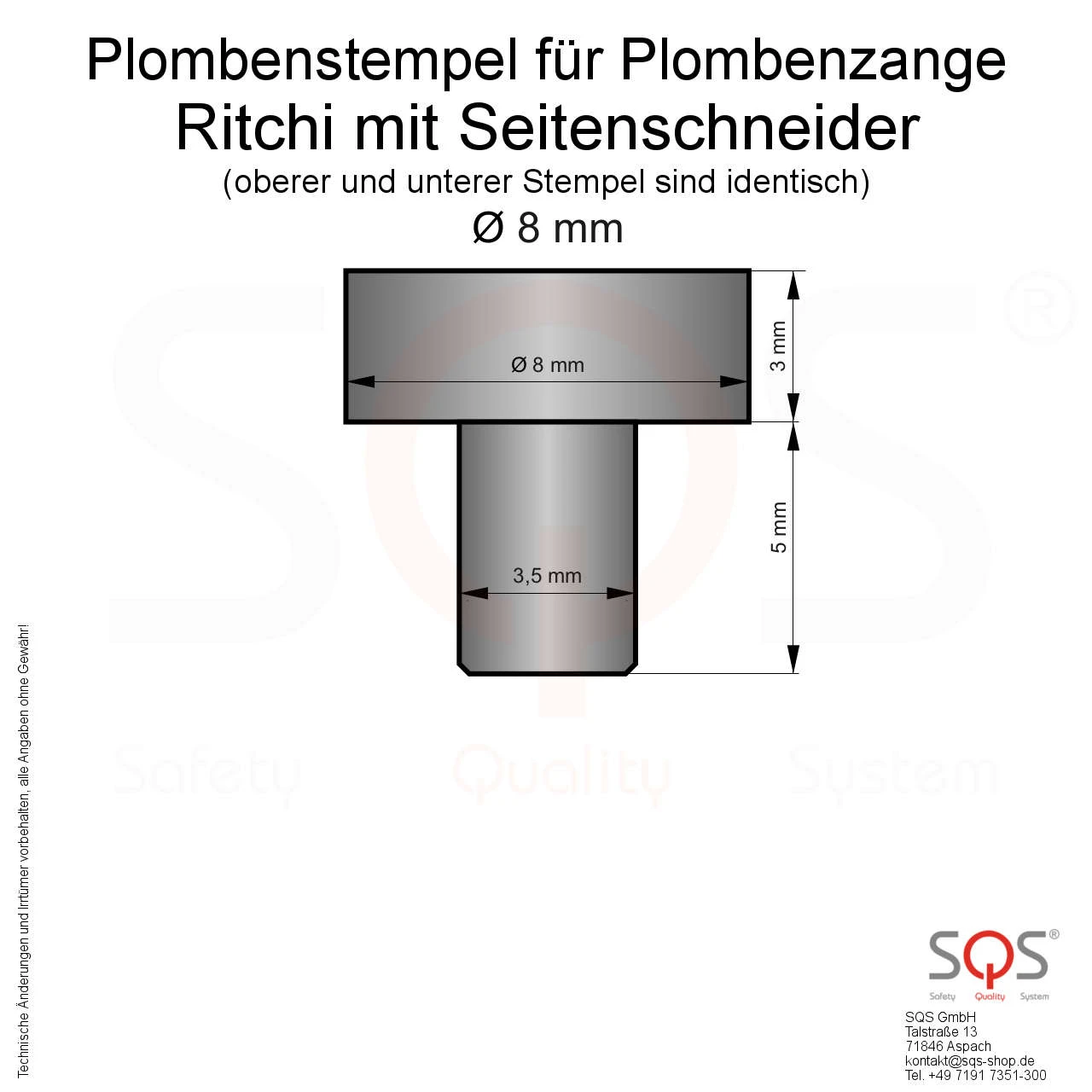 Plombenzange Ritchi Für 8 Mm Plomben Mit Seitenschneider – Bild 2