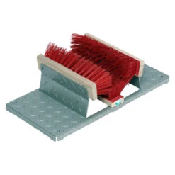 VAR Schuhreiniger Mit 3 Bürsten, Feuerverzinkt