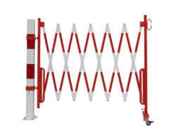 Scherengitter Aus Stahl Mit Rollen Und Montagekit Für Bestehende Pfosten