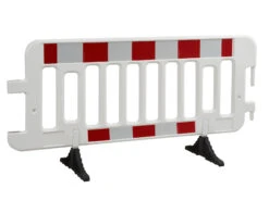 Absperrgitter 200 Cm Weiß, Mit Reflexfolie