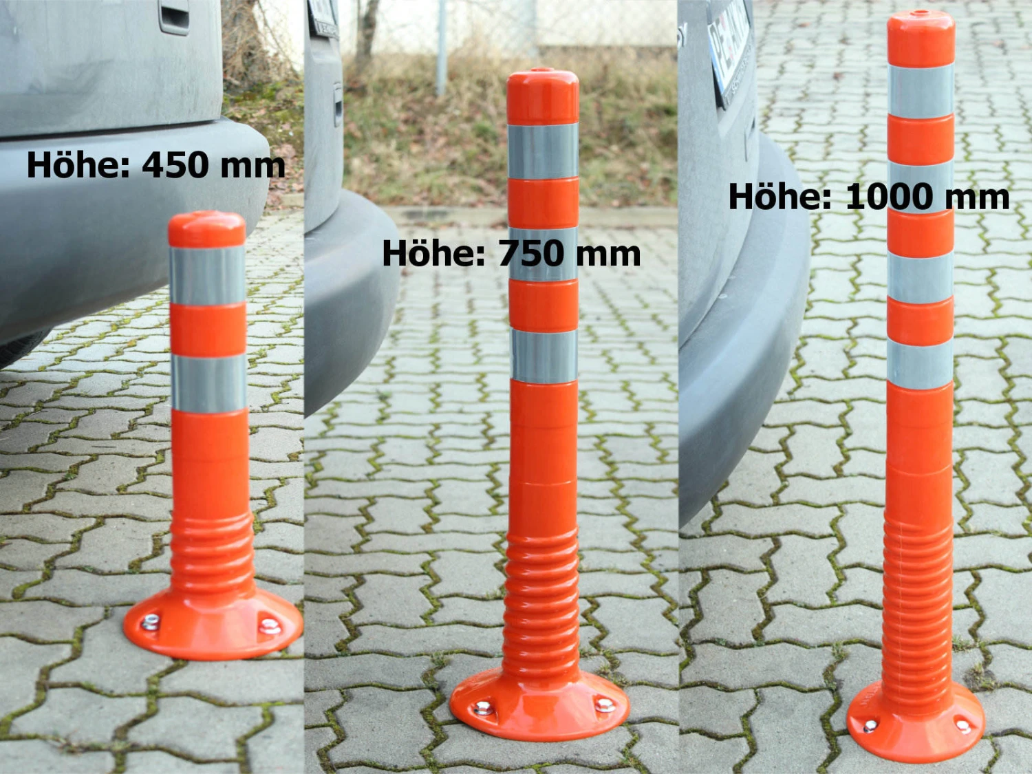 Flexibler Absperrpfosten Orange – Bild 3