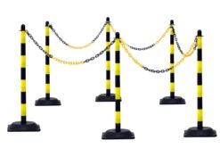 Kettenpfosten-Set Aus Kunststoff Gelb-schwarz
