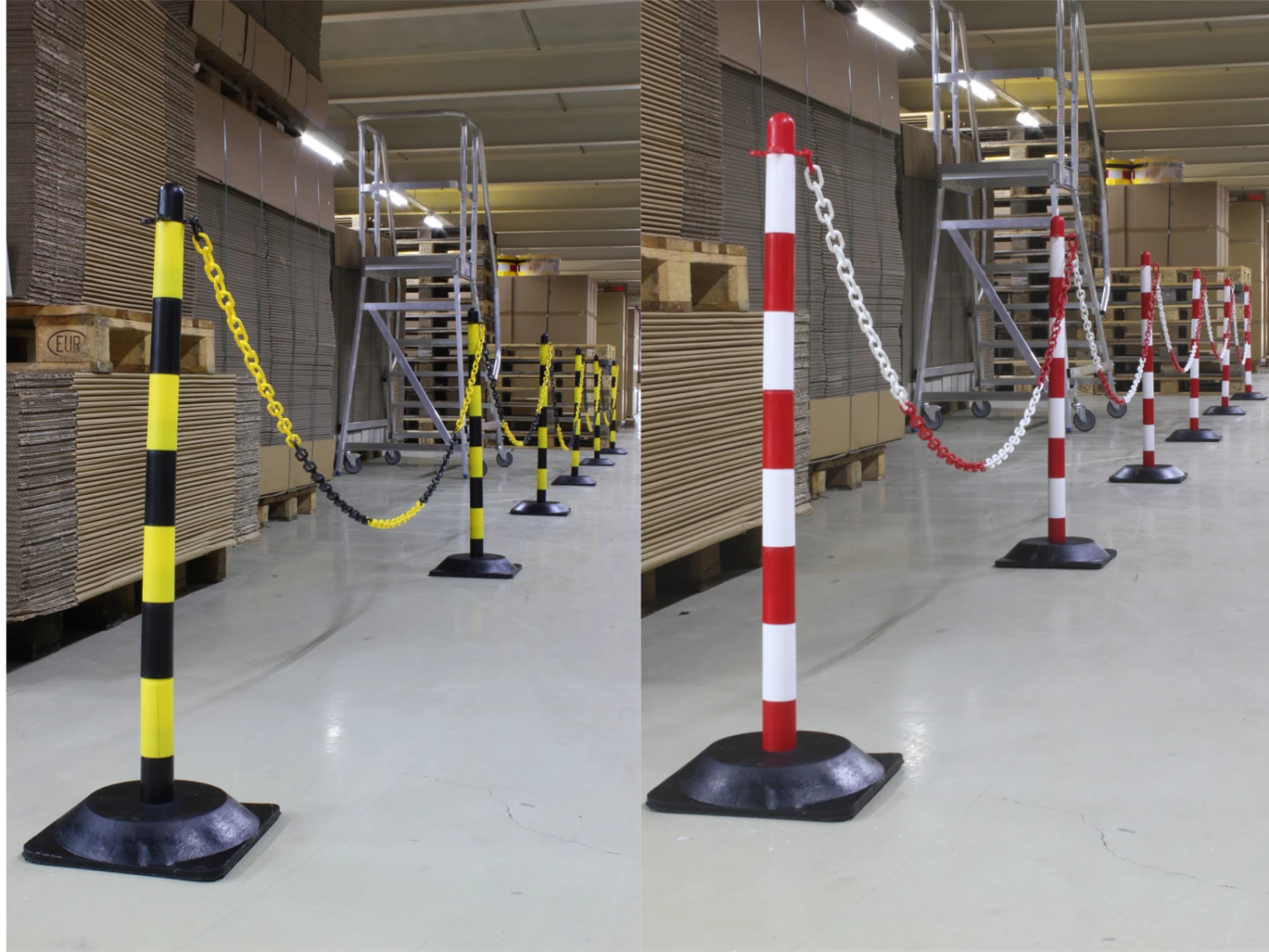 Kettenpfosten-Set Aus Kunststoff Gelb-schwarz – Bild 4