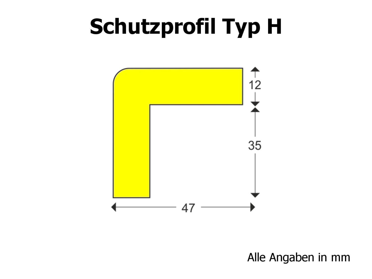 Eckschutzprofil Knuffi® Typ H, FROST, Selbstklebend – Bild 2
