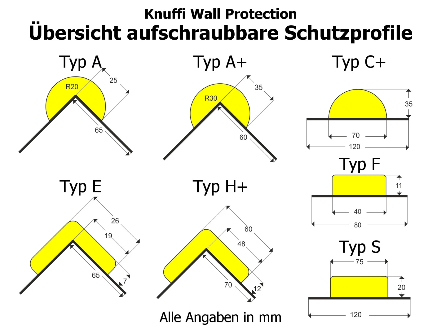 Flächenschutzprofil Knuffi® Typ F, Anschraubbar – Bild 5