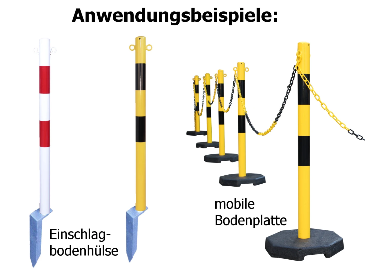 Kettenpfosten 1000 Mm Für Bodenplatte Oder Einschlaghülse – Bild 2