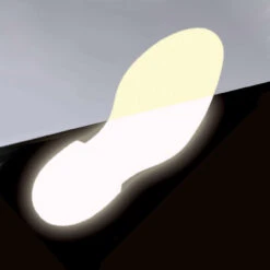 Langnachleuchtender Anti-Rutsch Fußabdruck Rechts