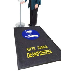 Schmutzfangmatte Mit Aufdruck Hände Desinfizieren