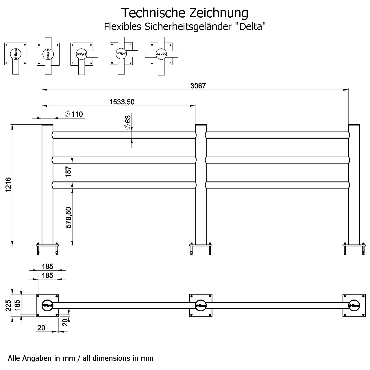 Modulares Sicherheitsgeländer DELTA Aus Flexiblem Spezialkunststoff – Bild 5