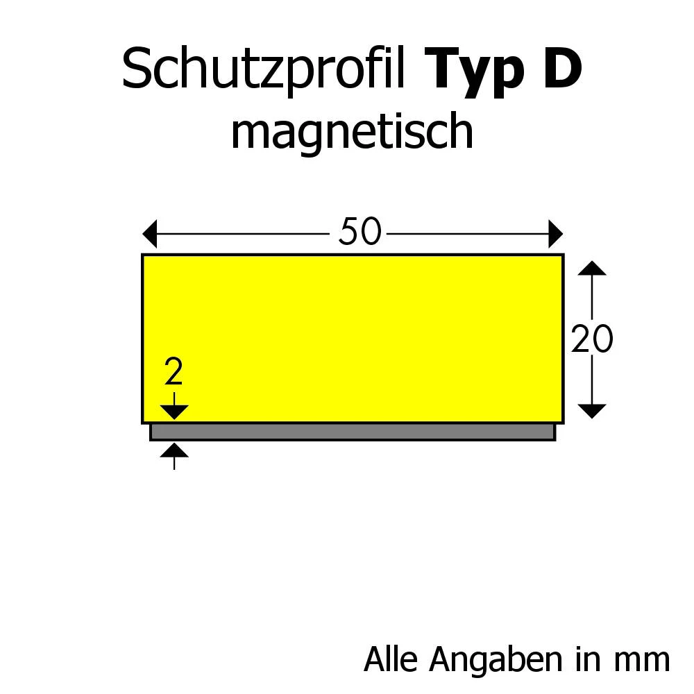 Flächenschutzprofil Knuffi® Typ D, Magnetisch – Bild 2