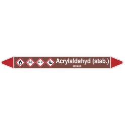 Brady Rohrmarkierer Mit Text Acrylaldehyd (stab.) - GEFAHR