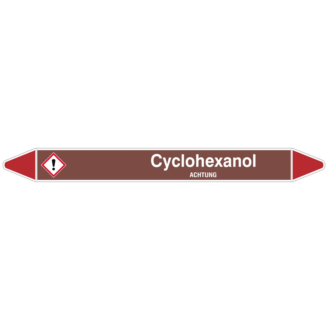 Brady Rohrmarkierer Mit Text Cyclohexanol - ACHTUNG