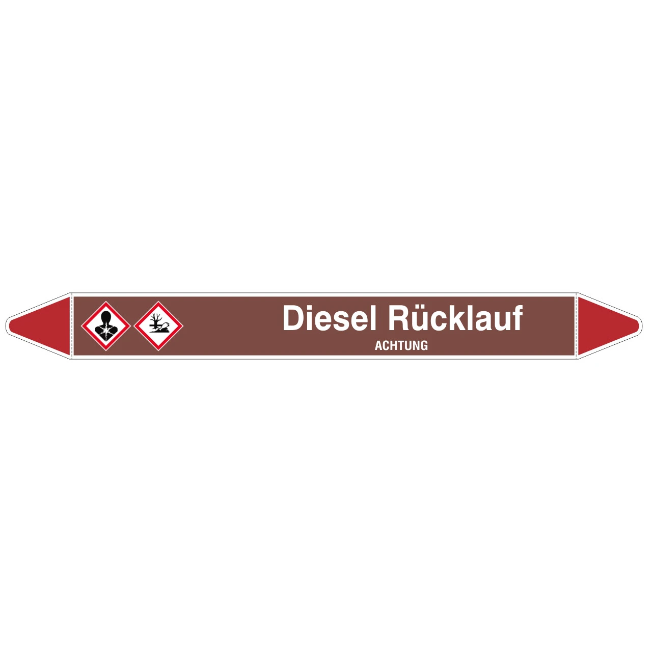 Brady Rohrmarkierer Mit Text Diesel Rücklauf - ACHTUNG