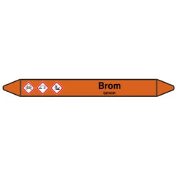 Brady Rohrmarkierer Mit Text Brom - GEFAHR