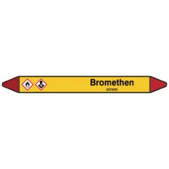 Brady Rohrmarkierer Mit Text Bromethen - GEFAHR