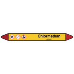 Brady Rohrmarkierer Mit Text Chlormethan - GEFAHR