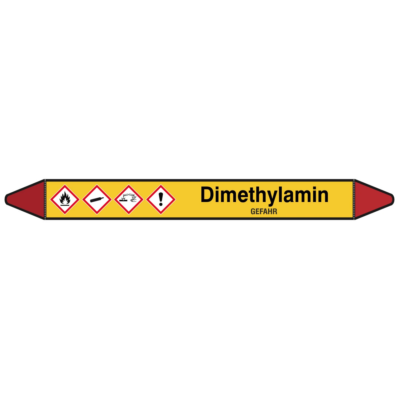 Brady Rohrmarkierer Mit Text Dimethylamin - GEFAHR