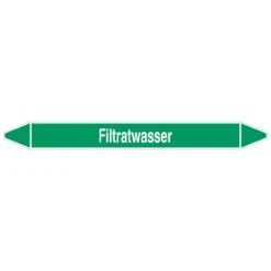 Brady Rohrmarkierer Mit Text Filtratwasser