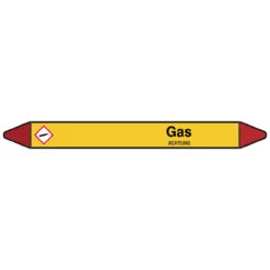 Brady Rohrmarkierer Mit Text Gas - ACHTUNG