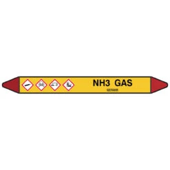Brady Rohrmarkierer Mit Text NH3 Gas - GEFAHR