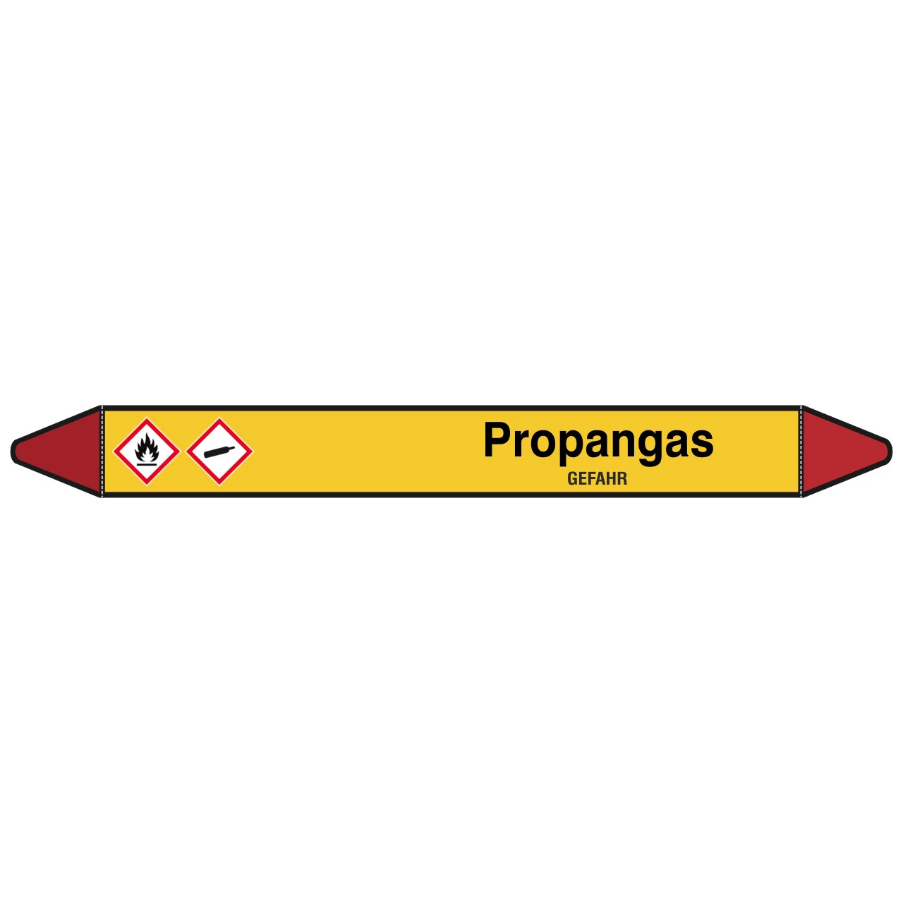 Brady Rohrmarkierer Mit Text Propangas - GEFAHR