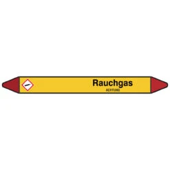 Brady Rohrmarkierer Mit Text Rauchgas - ACHTUNG