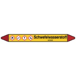 Brady Rohrmarkierer Mit Text Schwefelwasserstoff - GEFAHR