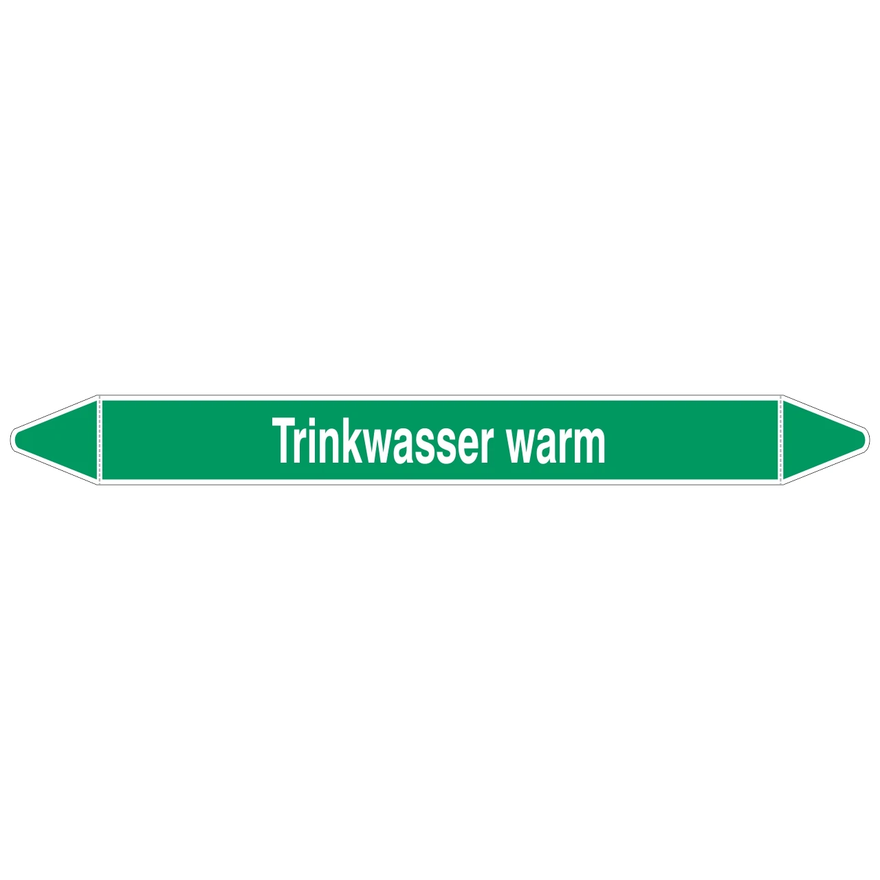 Brady Rohrmarkierer Mit Text Trinkwasser Warm