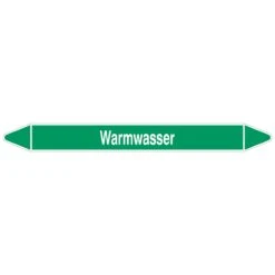 Brady Rohrmarkierer Mit Text Warmwasser