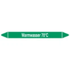 Brady Rohrmarkierer Mit Text Warmwasser 70°C