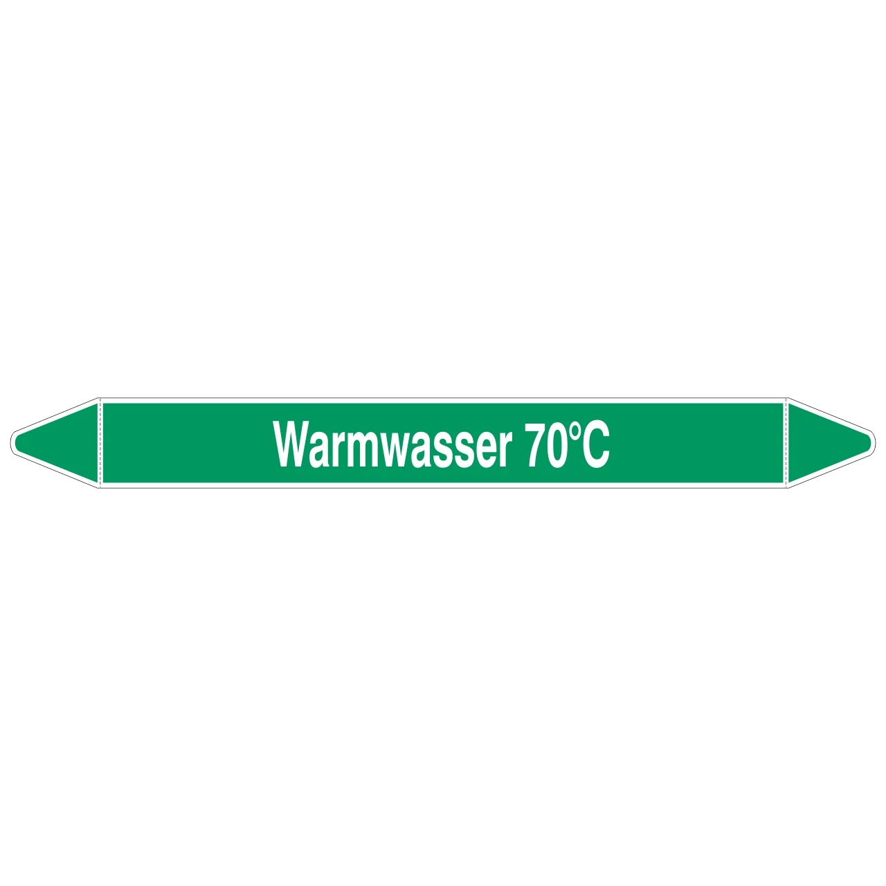 Brady Rohrmarkierer Mit Text Warmwasser 70°C