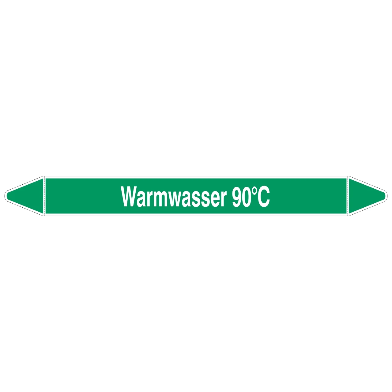 Brady Rohrmarkierer Mit Text Warmwasser 90° C