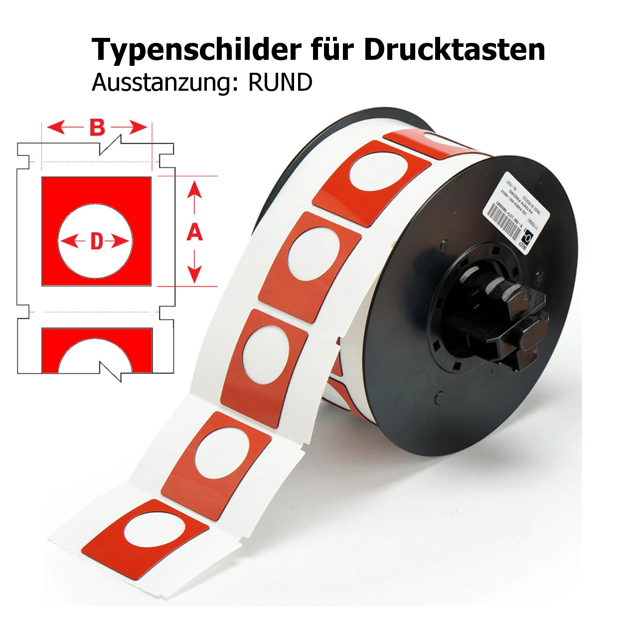Brady Typenschilder Für Drucktasten B-593 Aus Polyester Für BBP3x Drucker – Bild 4