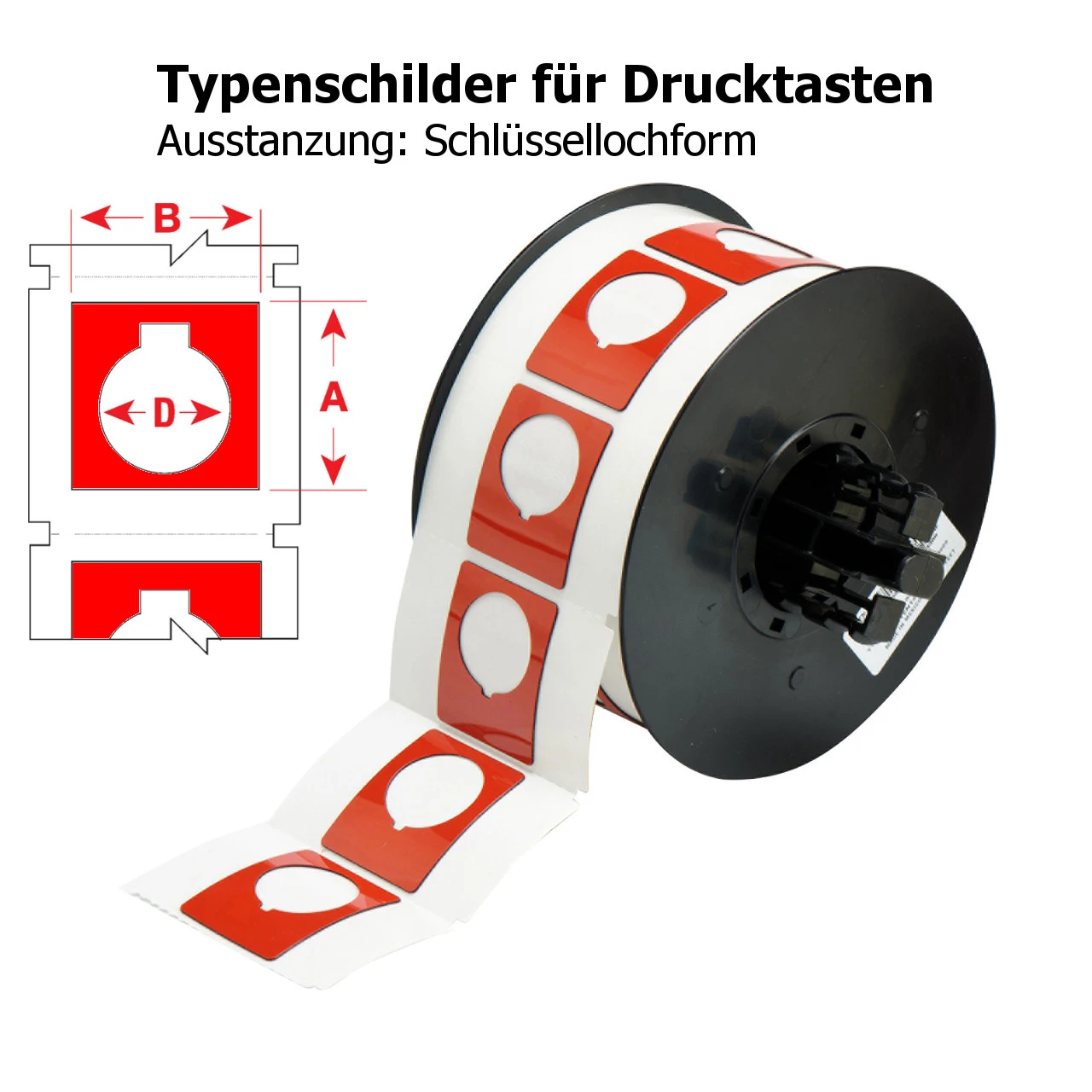 Brady Typenschilder Für Drucktasten B-593 Aus Polyester Für BBP3x Drucker – Bild 3