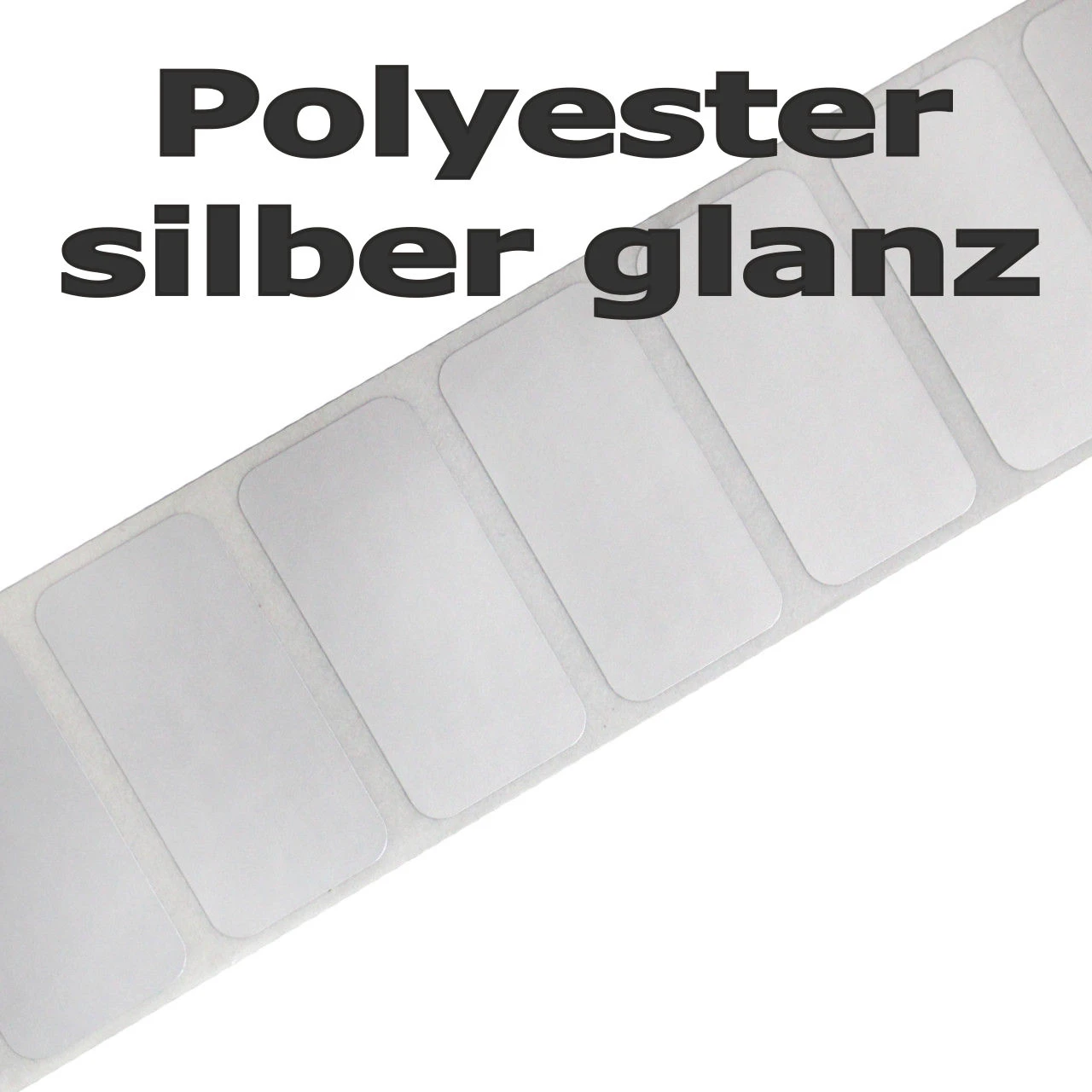 Polyesteretiketten - Silber Glanz