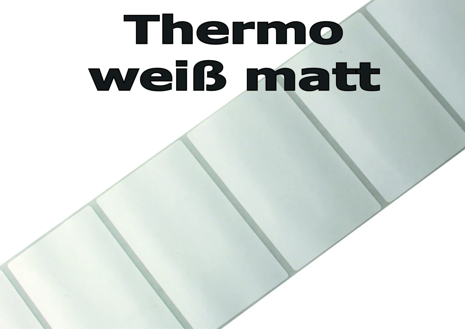 Thermoetiketten - Weiß Matt Auf 3 Zoll Rollenkern