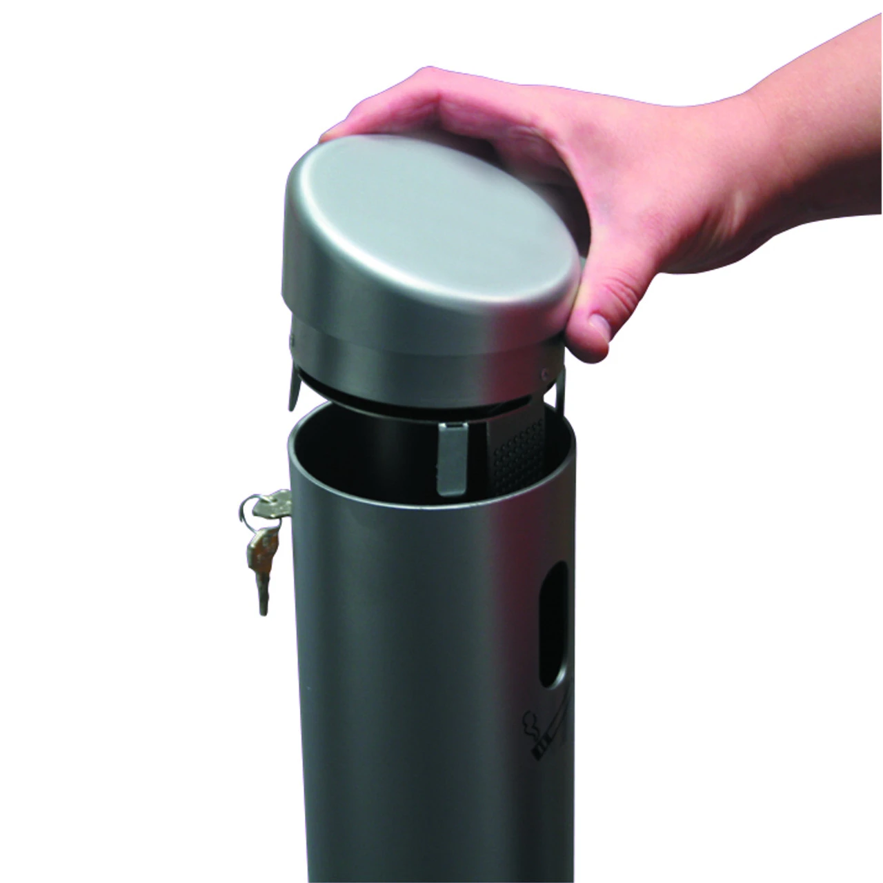 Standascher Smoker Aus Edelstahl Oder Alu Pulverbeschichtet In Schwarz Oder Silber – Bild 3